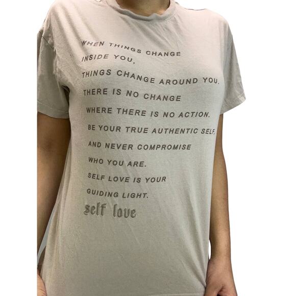 Relaxed Fit Graphic T-Shirt Self Love - Picture 1 of 4